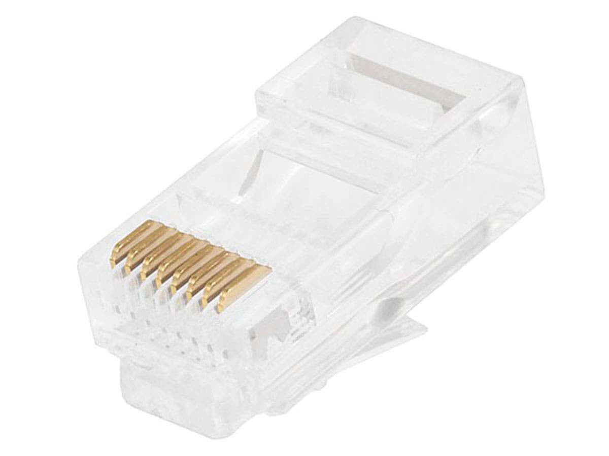 Monoprice 8P8C RJ45 Modular Plugs for Stranded Cat5/Cat5e Ethernet Cable 100 pcs/pack