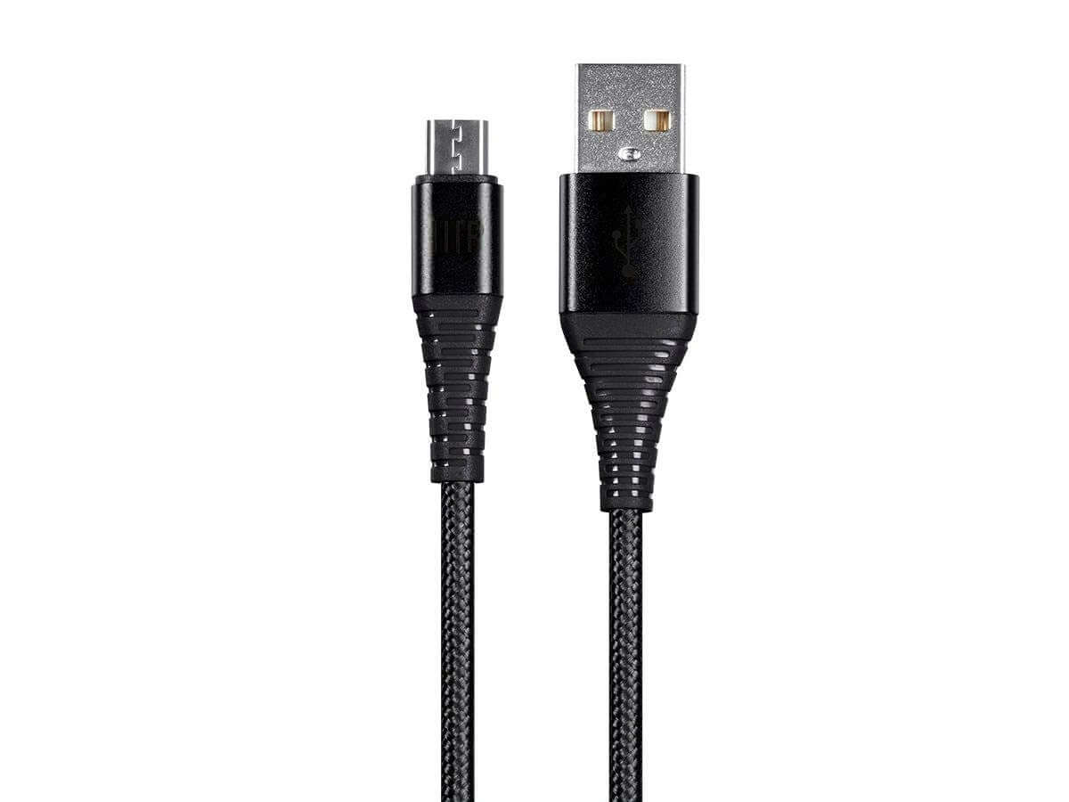 Monoprice AtlasFlex Series Durable USB 2.0 Micro B to Type-A Charge & Sync Kevlar-Reinforced Nylon-Braid Cable 6ft Black