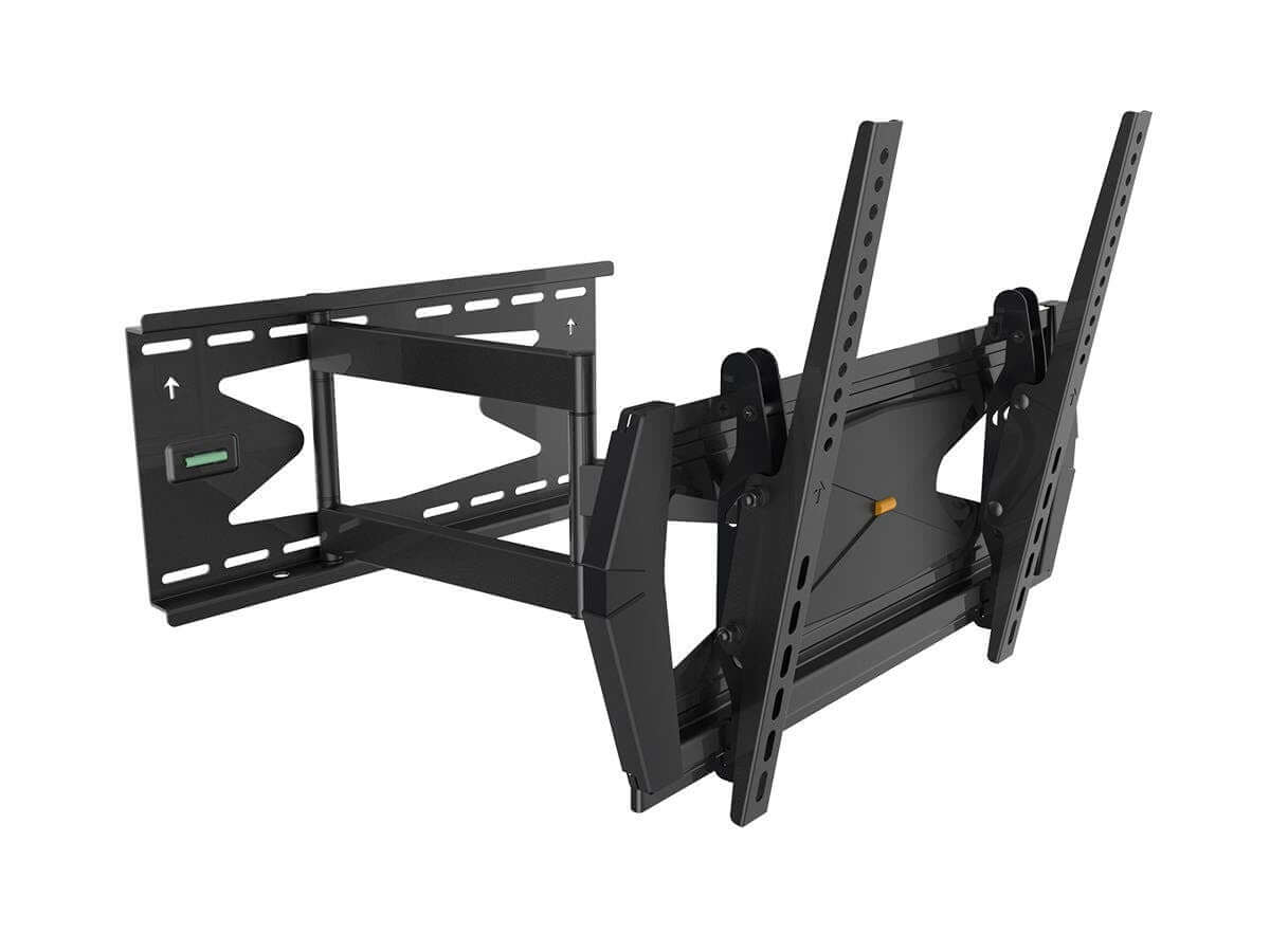 Monoprice Commercial Series Full-Motion TV Wall Mount Bracket TVs 32in to 55in Max Weight 99lbs Extends 3.0in to 21.6in VESA Up to 400x400 Security Brackets Concrete& Brick UL Certified NO LOGO