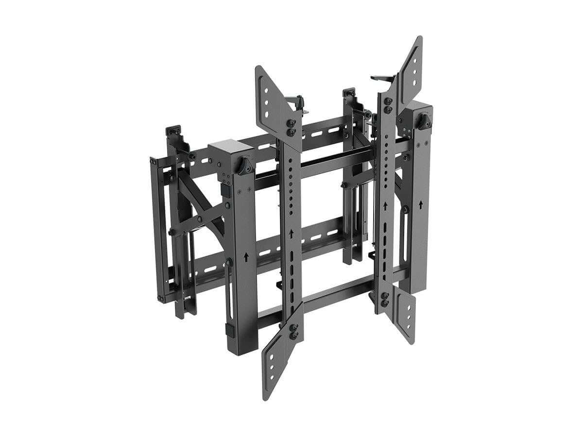 Monoprice Commercial Series Portrait Push-to-Pop-Out Video Wall System Bracket for TVs 45in to 70in Max Weight 150lbs Rotating Tilting w/ VESA up to 600x400