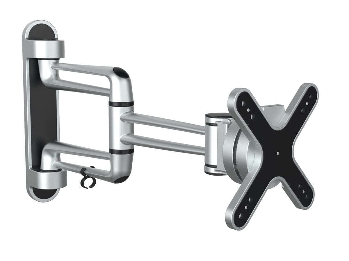 Monoprice Full-Motion Articulating TV Wall Mount Bracket For TVs 13in to 27in Max Weight 44lbs Extension Range of 4.1in to 16.7in VESA Patterns Up to 100x100 Rotating UL Certified