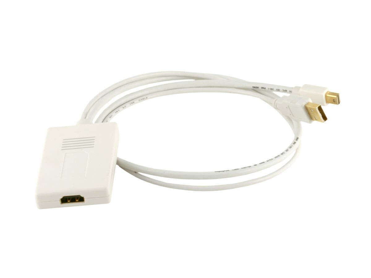 Monoprice Mini Displayport 1.1 Male and USB Male Audio to HDMI Female Converting Adapter