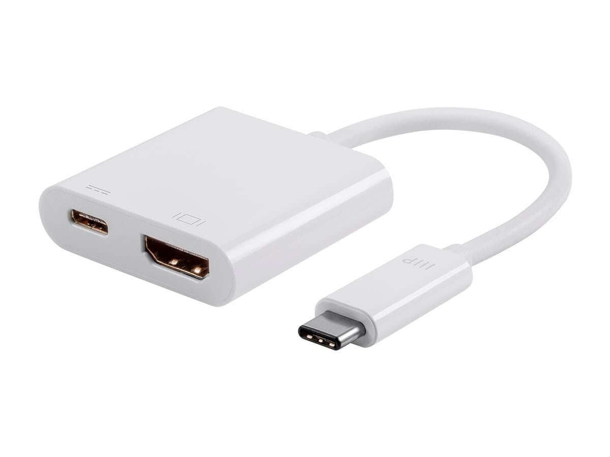 Monoprice Select Series USB-C to HDMI and USB-C (F) Dual Port Adapter
