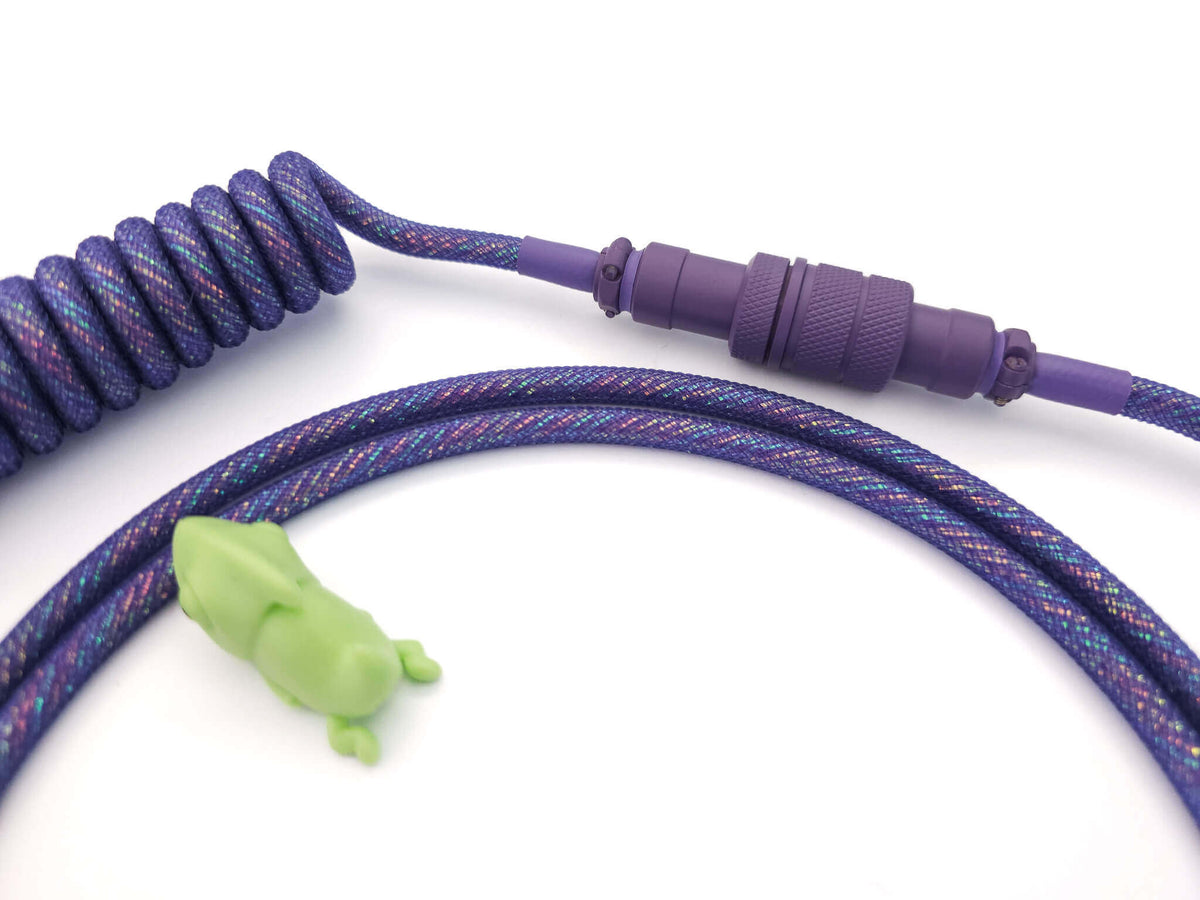 Dark Purple Gx16 Aviator on dark purple coil cable 