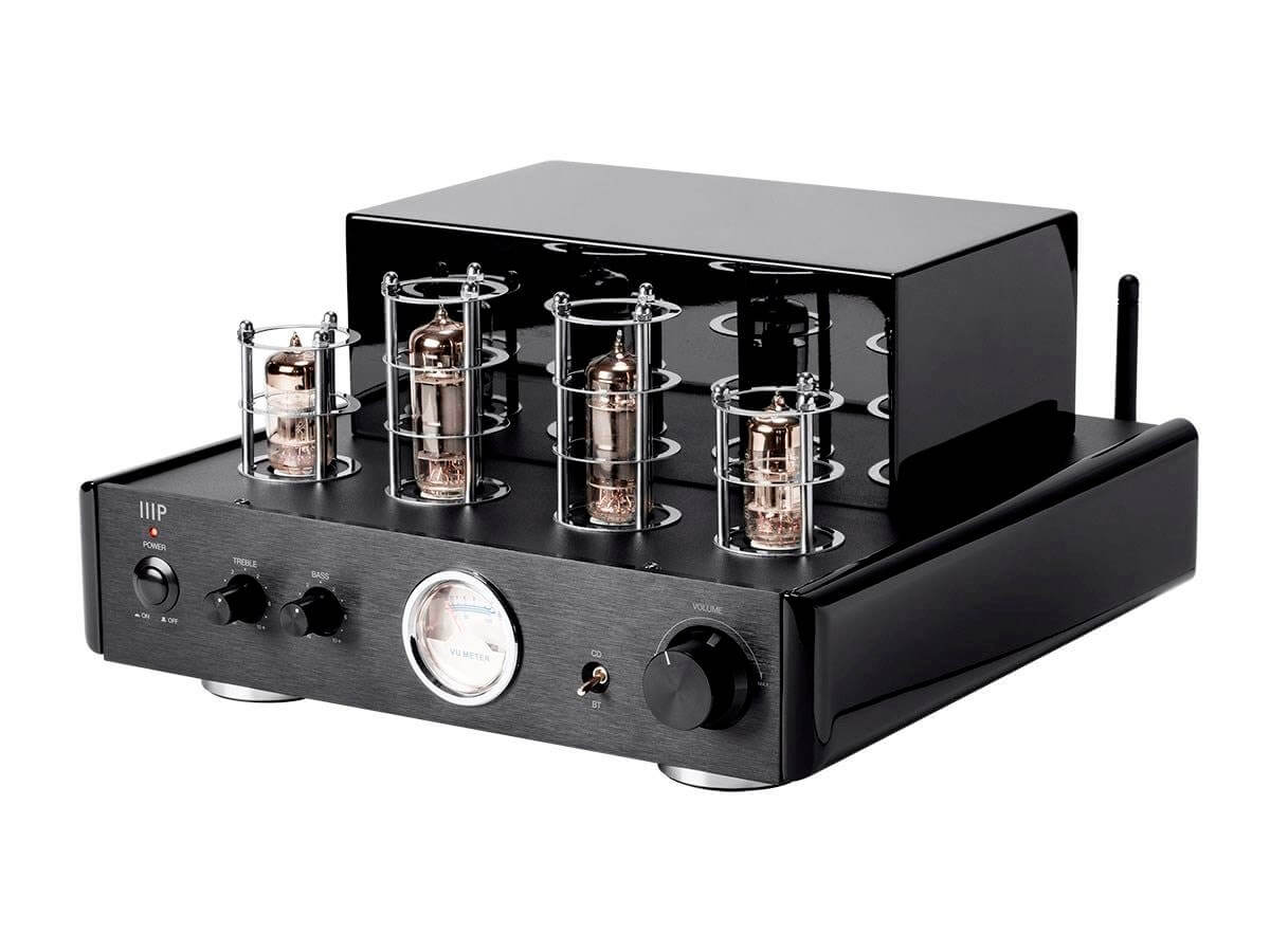 Monoprice 50 Watt Stereo Hybrid Tube Amplifier with Bluetooth & Line Output UK Version