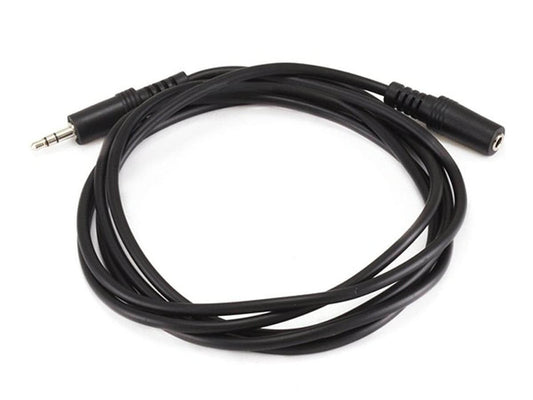 Monoprice 6ft 3.5mm Stereo Plug/Jack M/F Cable Black