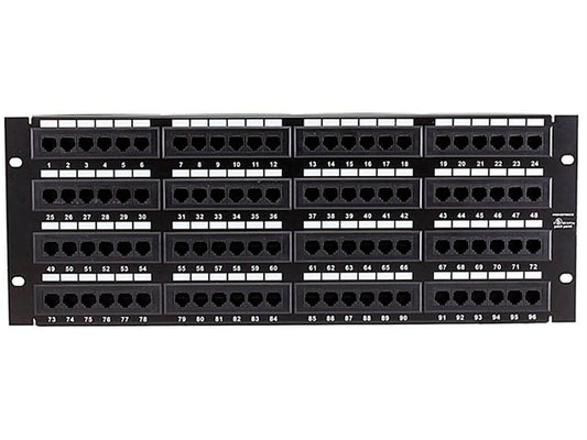 Monoprice 96-port Cat5e Patch Panel 110 Type 568A/B Compatible)