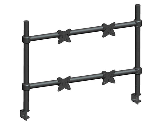 Monoprice Adjustable Tilting QUAD Desk Mount Bracket for 10~23in Monitors up to 33 lbs Black