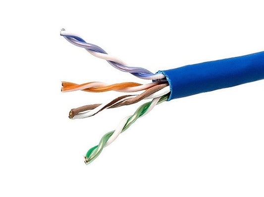 Monoprice Cat5e Ethernet Bulk Cable - Solid 350Mhz UTP CMP Plenum Pure Bare Copper Wire 24AWG 1000ft Blue