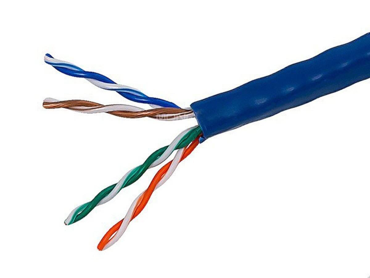 Monoprice Cat5e Ethernet Bulk Cable - Solid 350Mhz UTP CMR Riser Rated Pure Bare Copper Wire 24AWG 250ft Blue