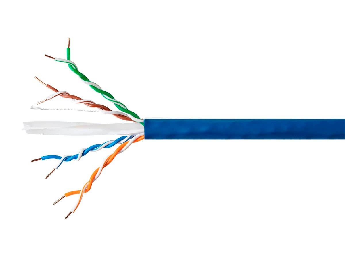 Monoprice Entegrade PWR 1000FT Cat6 550MHz UTP Solid Riser-Rated (CMR) 22AWG POE enhanced Bulk Bare Copper Ethernet Network Cable Blue