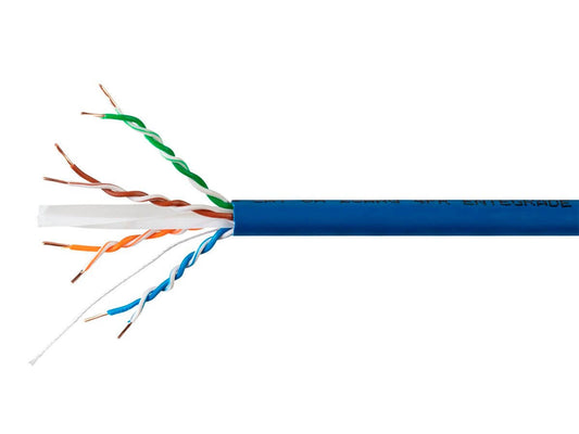 Monoprice Entegrade Series 1000FT Cat6A Plus 650MHz UTP Solid Riser-Rated (CMR) 23AWG Bulk Bare Copper Ethernet Network Cable 10G Blue