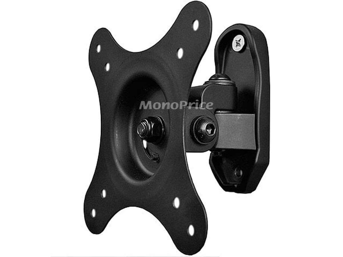 Monoprice Full-Motion Articulating TV Wall Mount Bracket - For TVs 10in to 24in Max Weight 30 lbs. VESA Patterns Up to 100x100 Works with Concrete & Brick