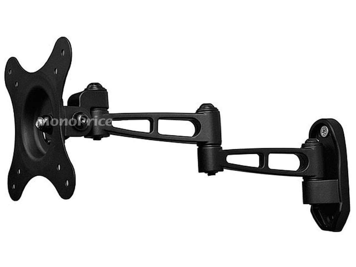 Monoprice Full-Motion Articulating TV Wall Mount Bracket - For TVs 10in to 24in Max Weight 30lbs Extension Range of 3.1in to 11.0in VESA Patterns Up to 100x100 Rotating