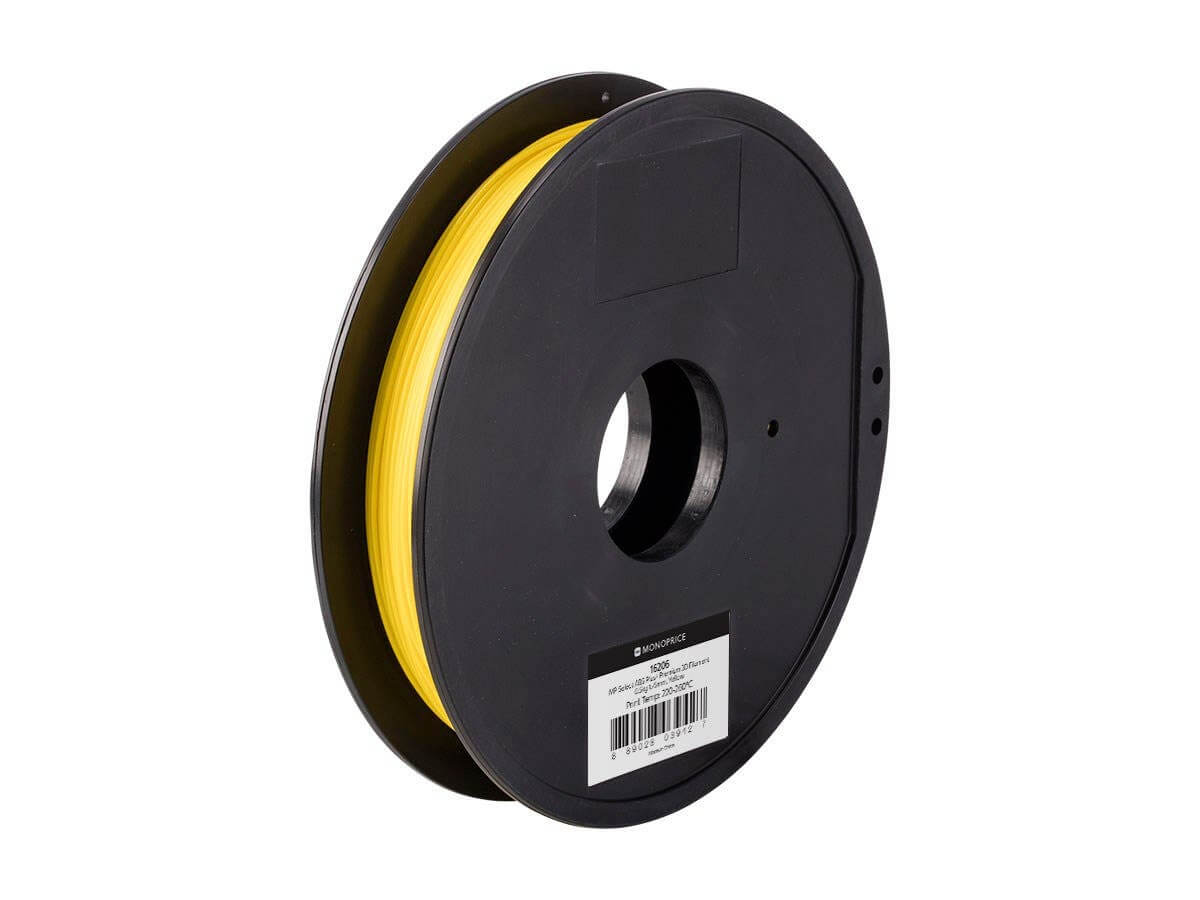 Monoprice MP Select ABS Plus+ Premium 3D Filament 0.5kg 1.75mm Yellow