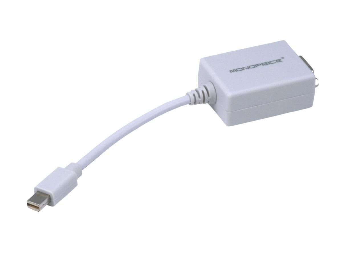 Monoprice Mini DisplayPort 1.1 to VGA Adapter White