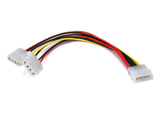 Monoprice Molex Power Splitter Cable 1x 5.25in Male to 2x 5.25in Female 8in