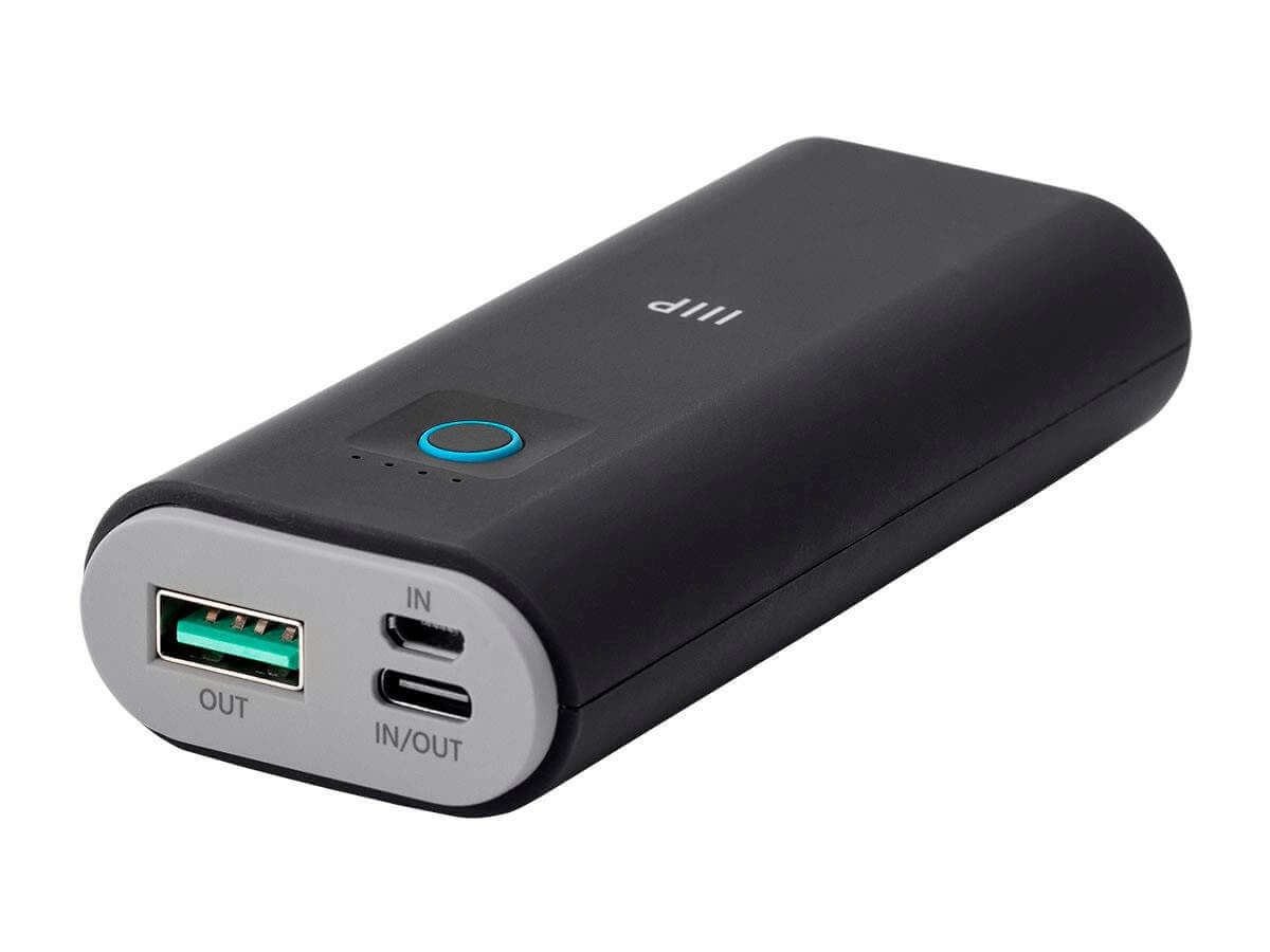 Monoprice Obsidian Speed Plus Power Bank USB Charger 6 700mAh 2-Port Up to 3A Output for iPhone Android and Galaxy Devices Power Delivery Input & Output Rapid Charging USB Type-A/Type-C Output