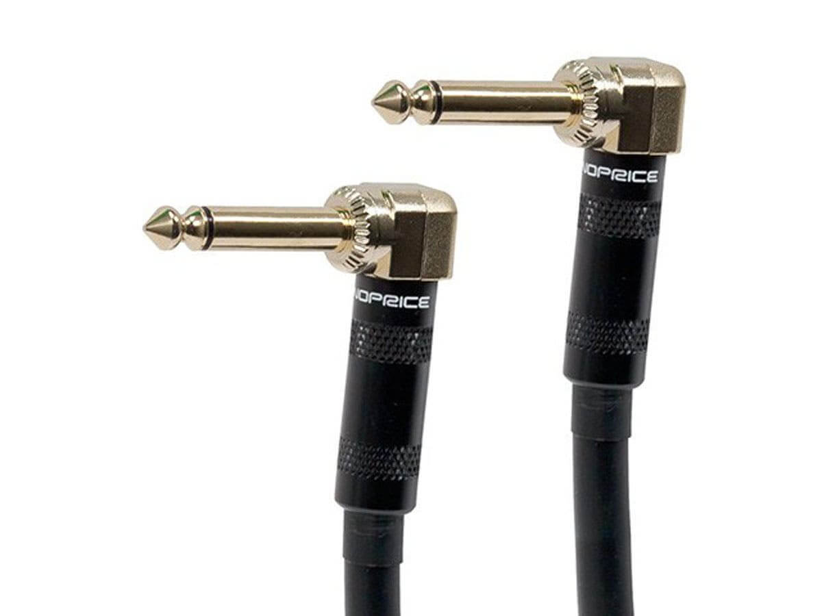 Monoprice Premier Series 1/4-inch (TS) Right Angle Male to Right Angle Male 16AWG Audio Cable (Gold Plated)