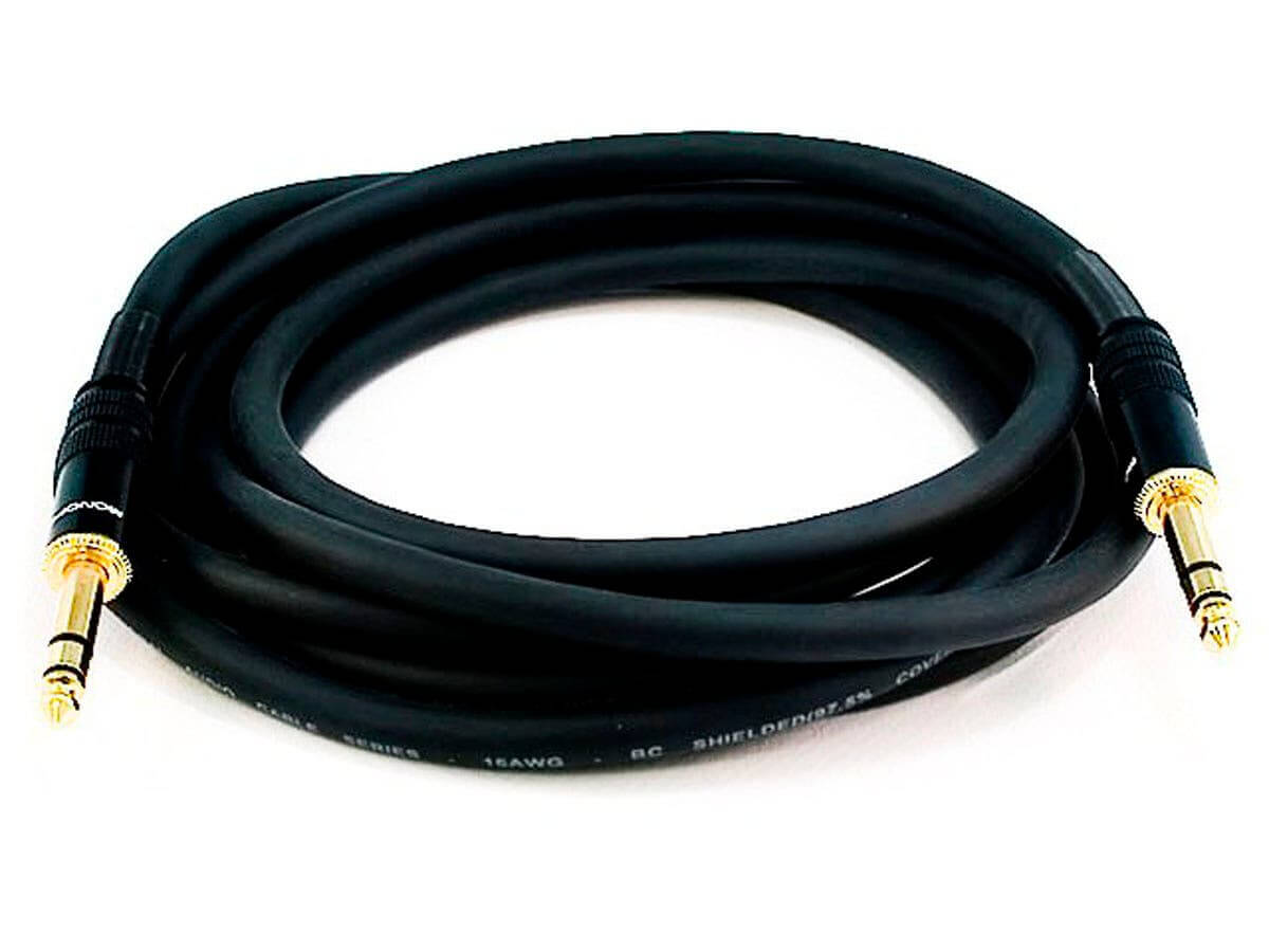 Monoprice Premier Series 1/4in TRS Male to Male Cable 16AWG (Gold Plated)