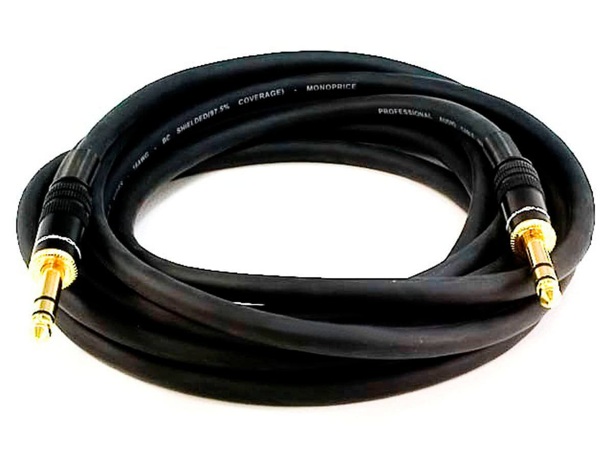 Monoprice Premier Series 1/4in TRS Male to Male Cable 16AWG (Gold Plated)
