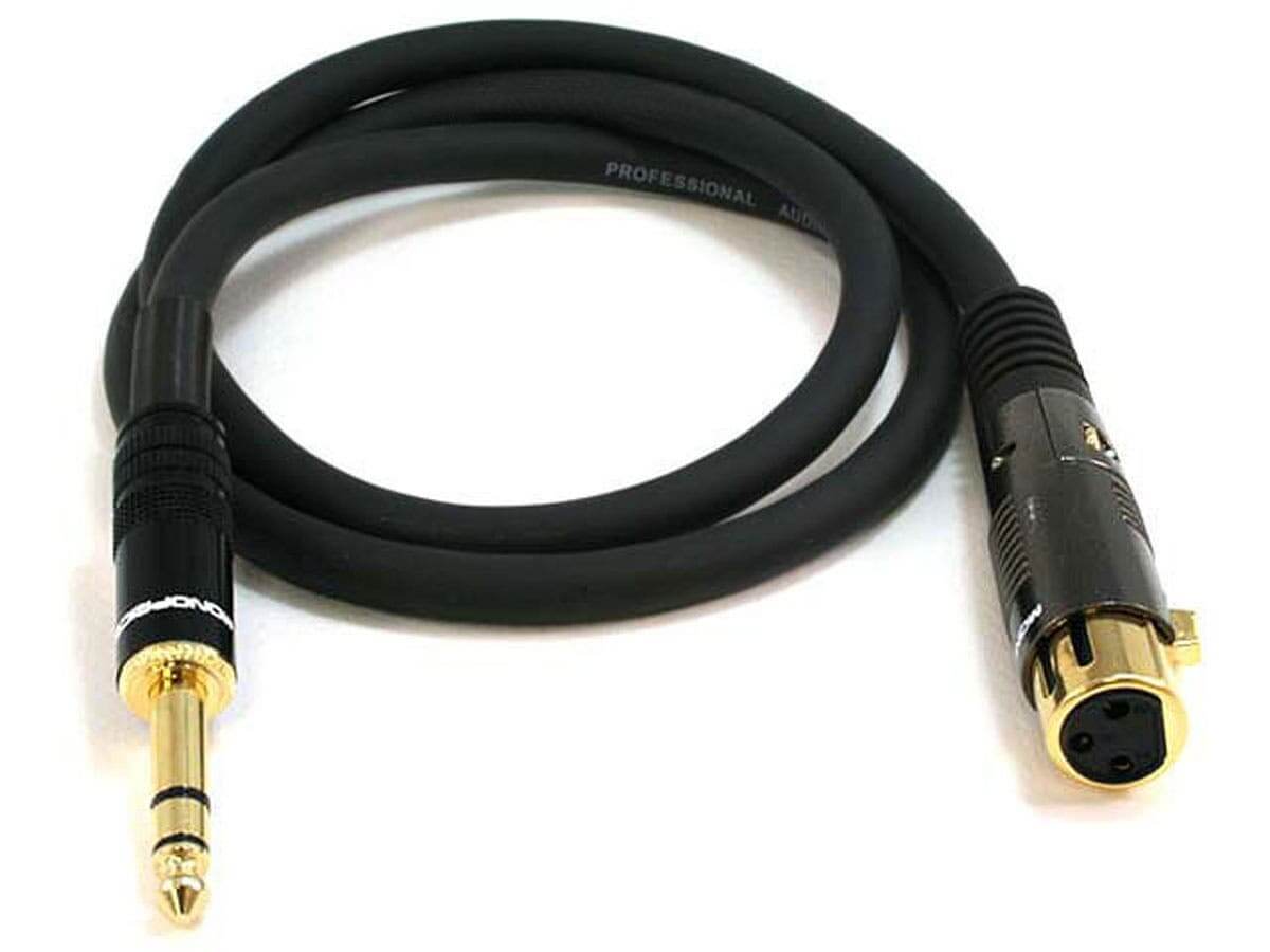 Monoprice Premier Series XLR Female to 1/4in TRS Male Cable 16AWG (Gold Plated)