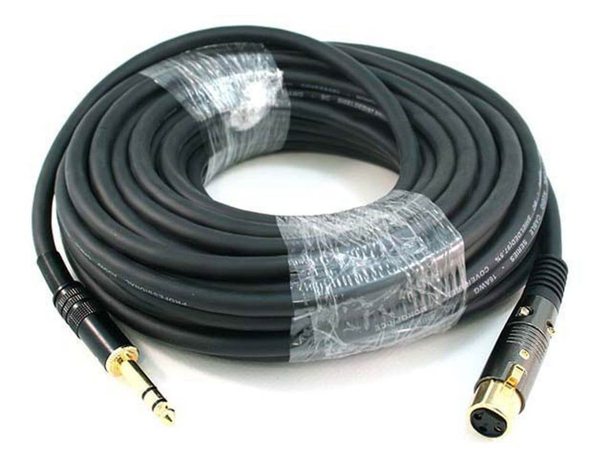 Monoprice Premier Series XLR Female to 1/4in TRS Male Cable 16AWG (Gold Plated)