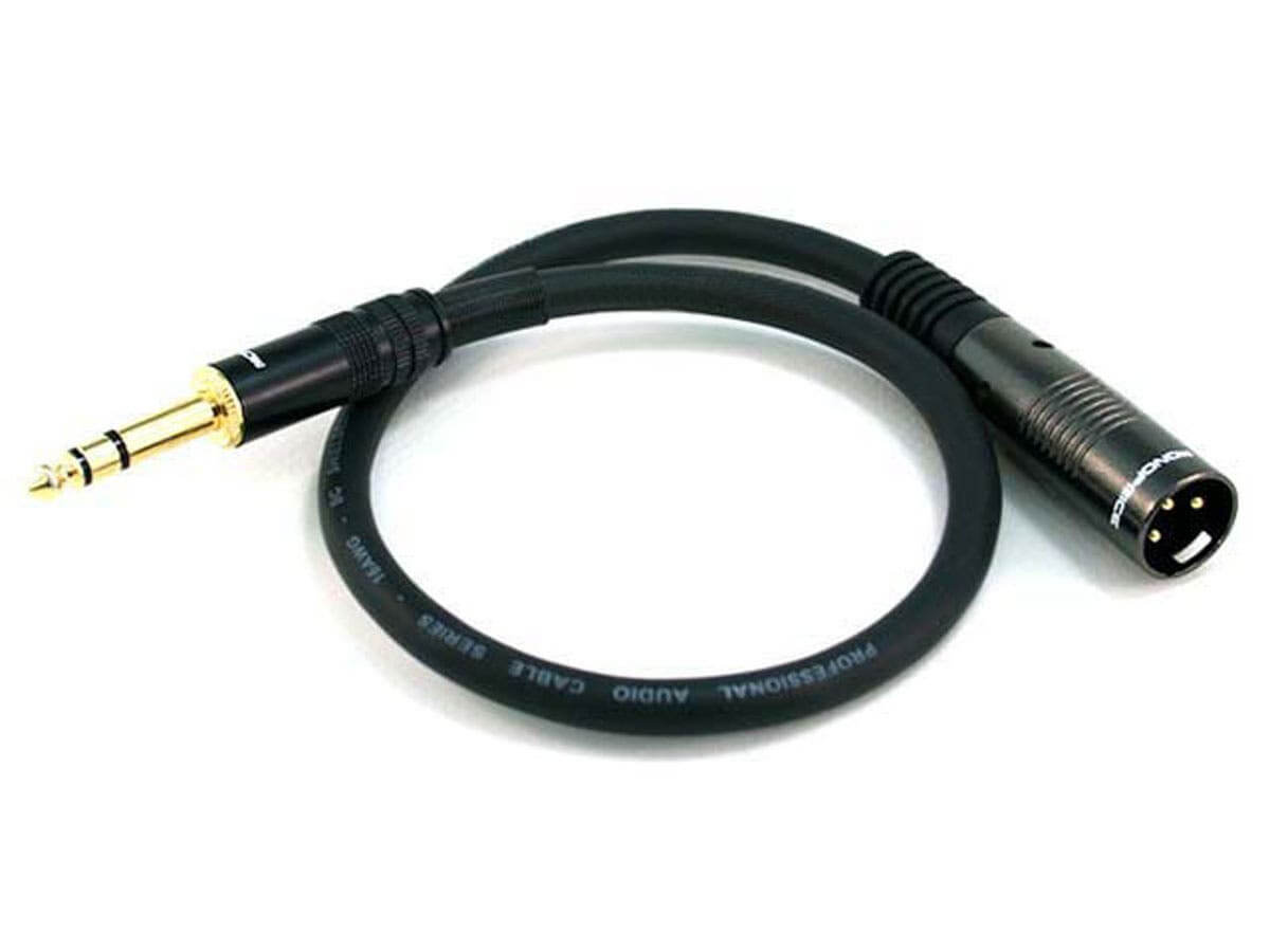 Monoprice Premier Series XLR Male to 1/4in TRS Male Cable  16AWG (Gold Plated) for high fidelity audio performance