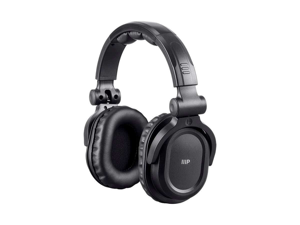 Monoprice Premium Hi-Fi DJ Style Over-the-Ear Pro Bluetooth Headphones with Mic and Qualcomm aptX Support (8323 with Bluetooth)