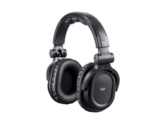 Monoprice Premium Hi-Fi DJ Style Over-the-Ear Pro Bluetooth Headphones with Mic and Qualcomm aptX Support (8323 with Bluetooth)