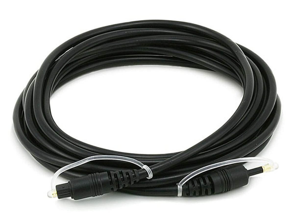 Monoprice S/PDIF Digital Optical Audio Cable Toslink to Mini Toslink 12ft