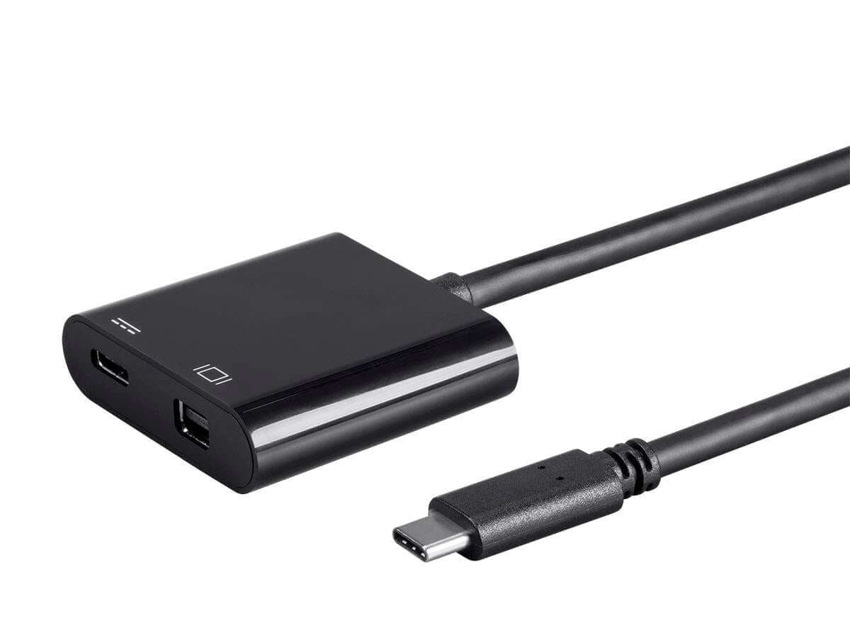 Monoprice Select Series USB-C to Mini DisplayPort & USB-C (F) Dual Port Adapter