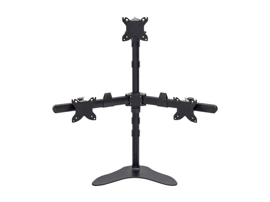 Monoprice Triple Monitor Pyramid Free Standing Desk Mount for 15~30in Monitors