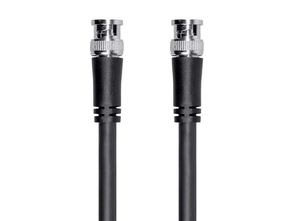 Monoprice Viper Series HD-SDI RG6 BNC cable with dual BNC connectors for high-performance video transmission.